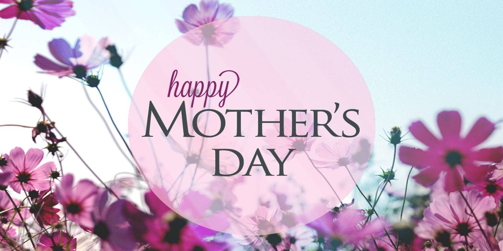 Purple Flowers Mother's Day Greeting Background