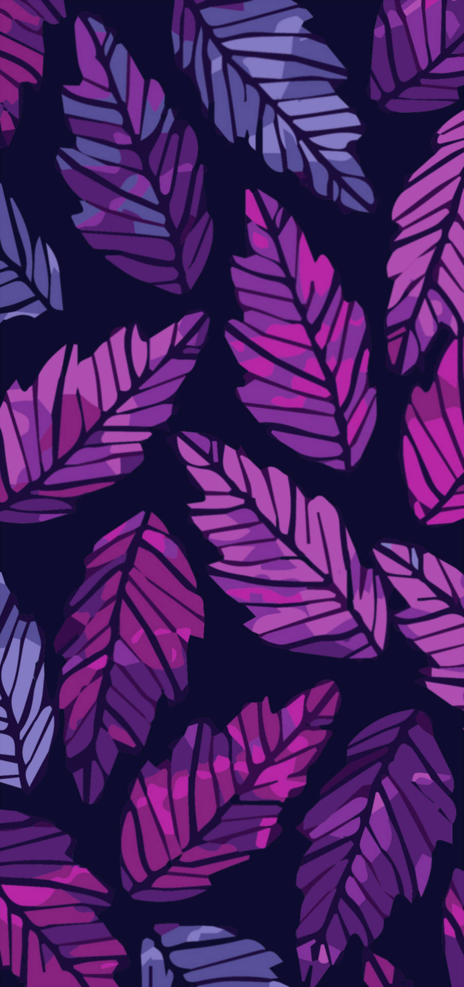Purple Foliage Aesthetic Pattern Background