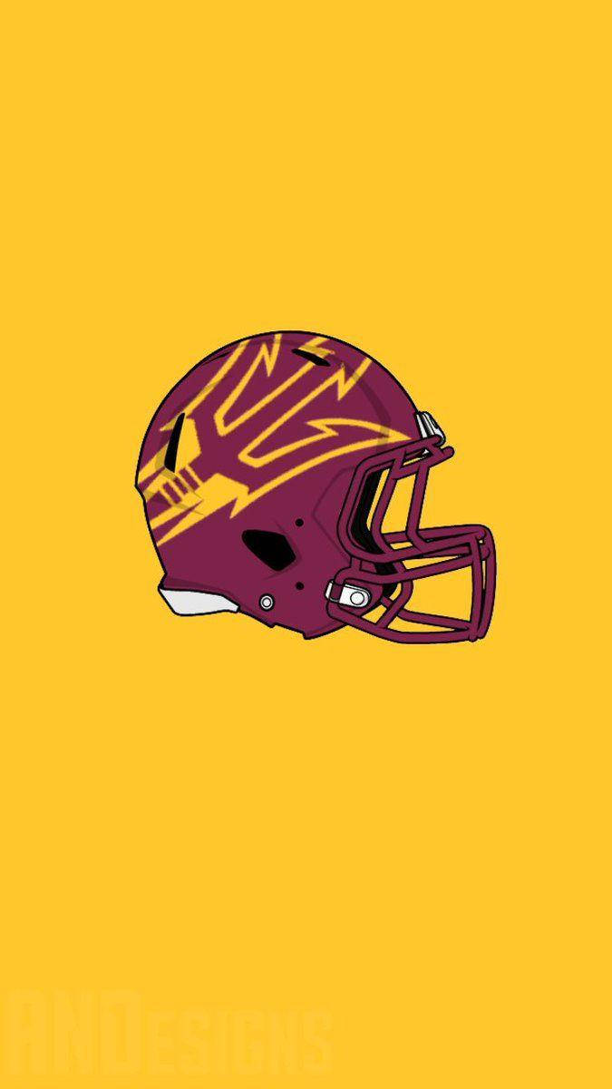 Purple Football Helmet Arizona State University