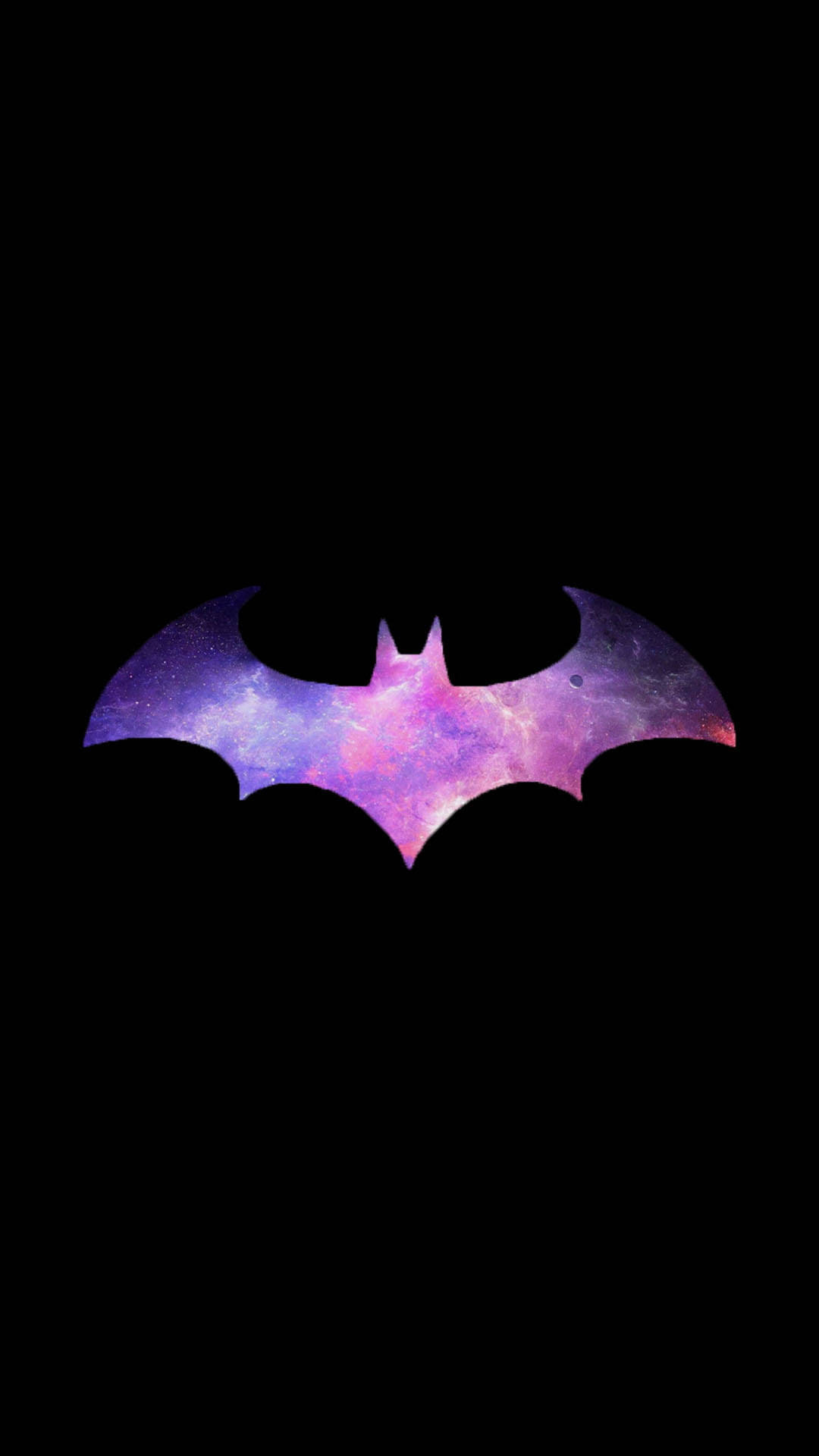 Purple Galaxy Batman Logo Iphone Background