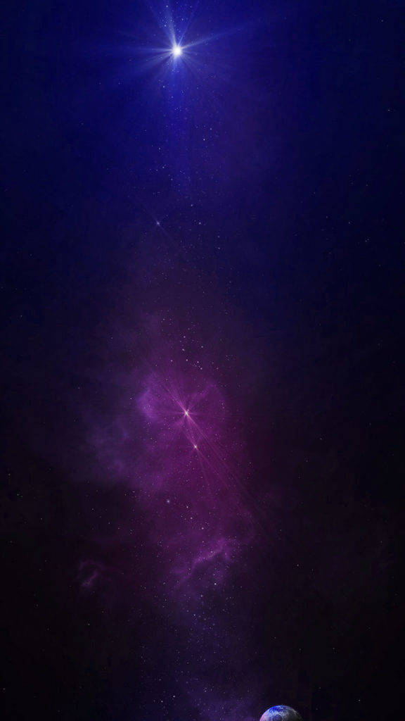 Purple Galaxy Beaming Light Background