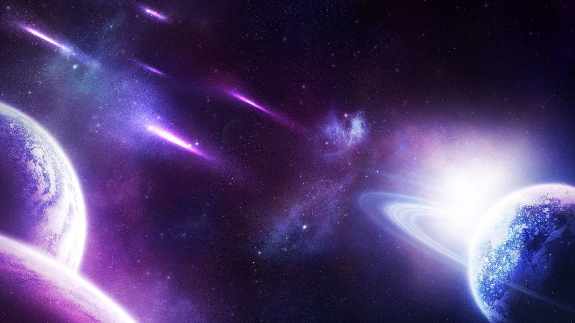 Purple Galaxy Celestial Bodies
