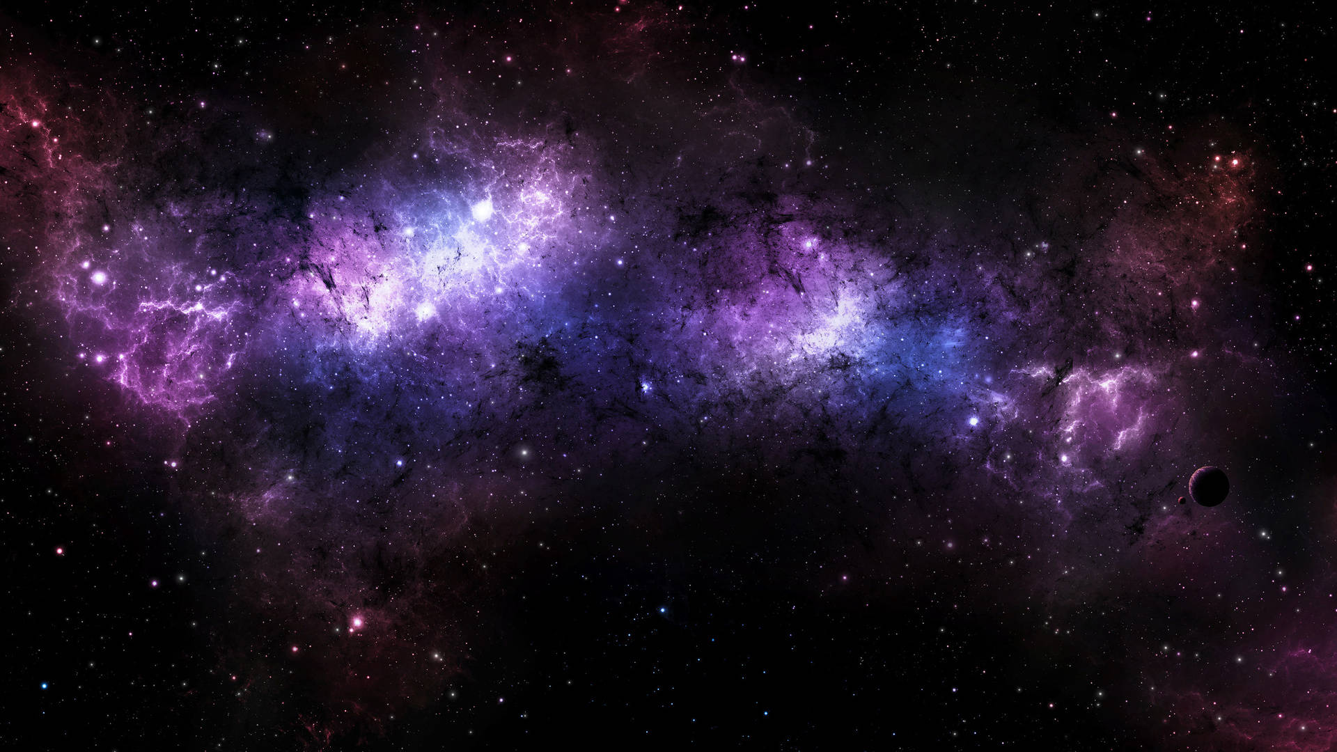 Purple Galaxy In Space Universal