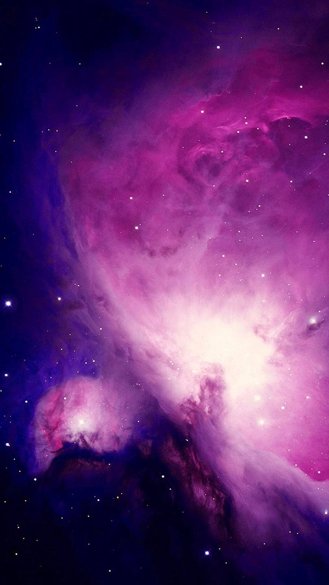 Purple Galaxy Iphone And Stars