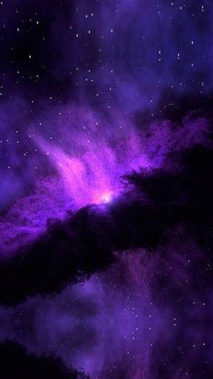 Purple Galaxy Iphone Dark Clouds And Stars Background