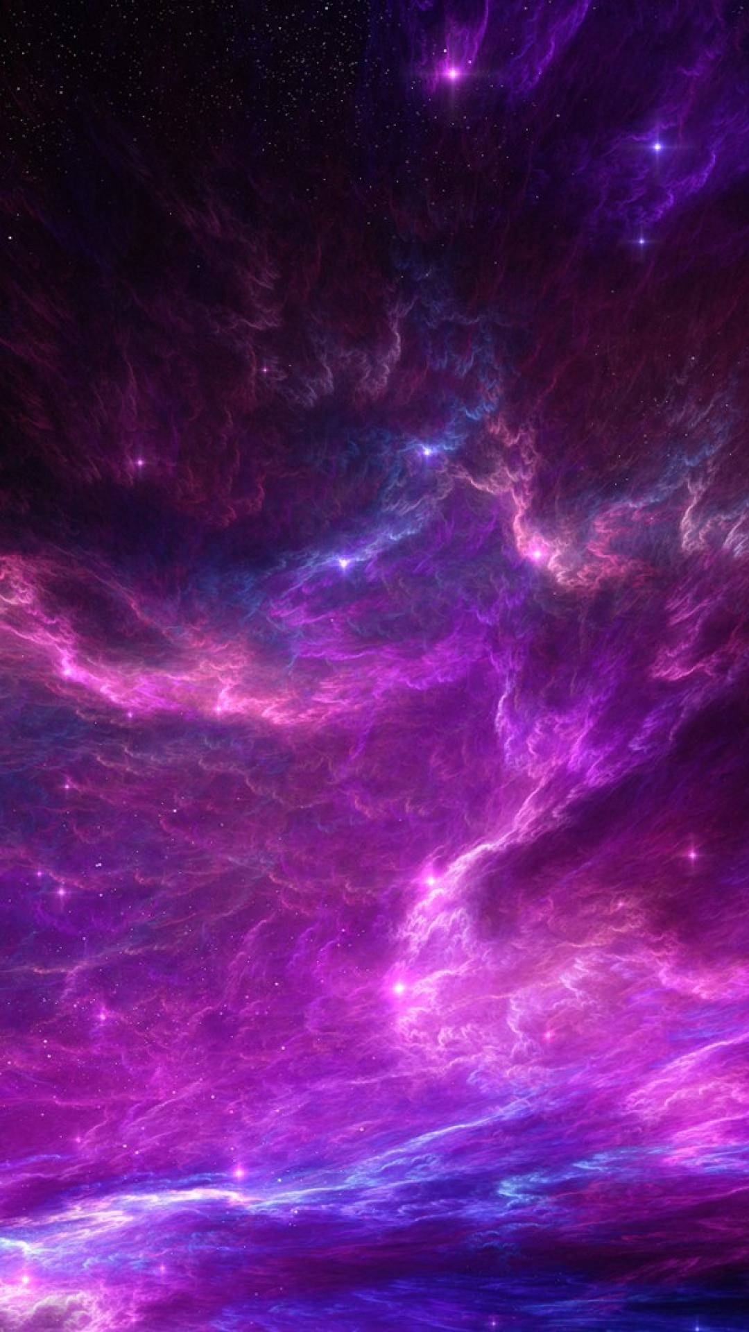 Purple Galaxy Nebula Cloud Iphone Background