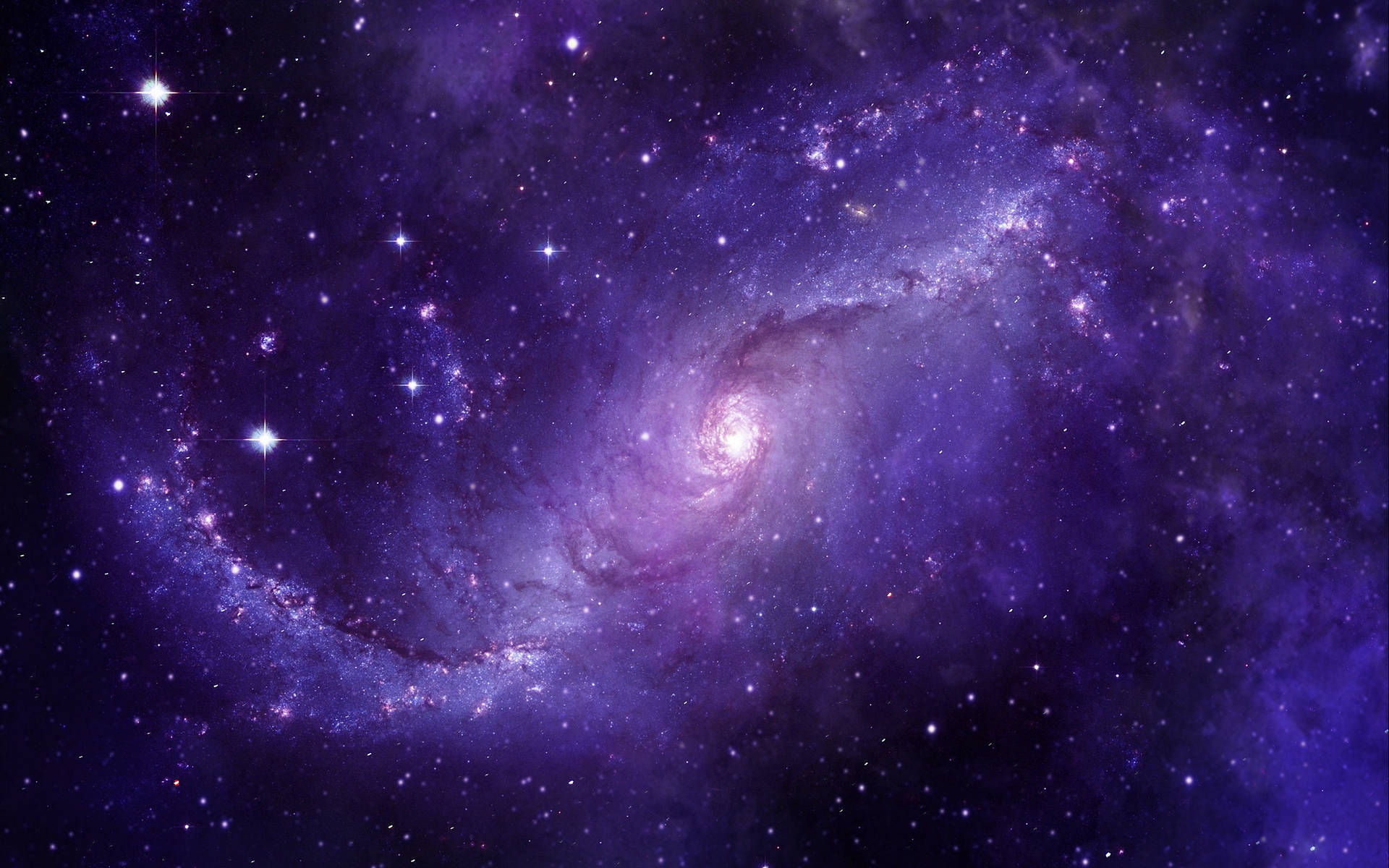 Purple Galaxy Spiral Nebula Background