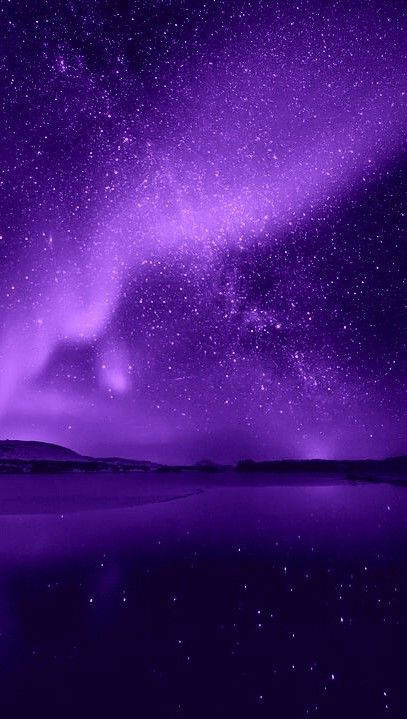 Purple Galaxy With Stars And Iphone Background