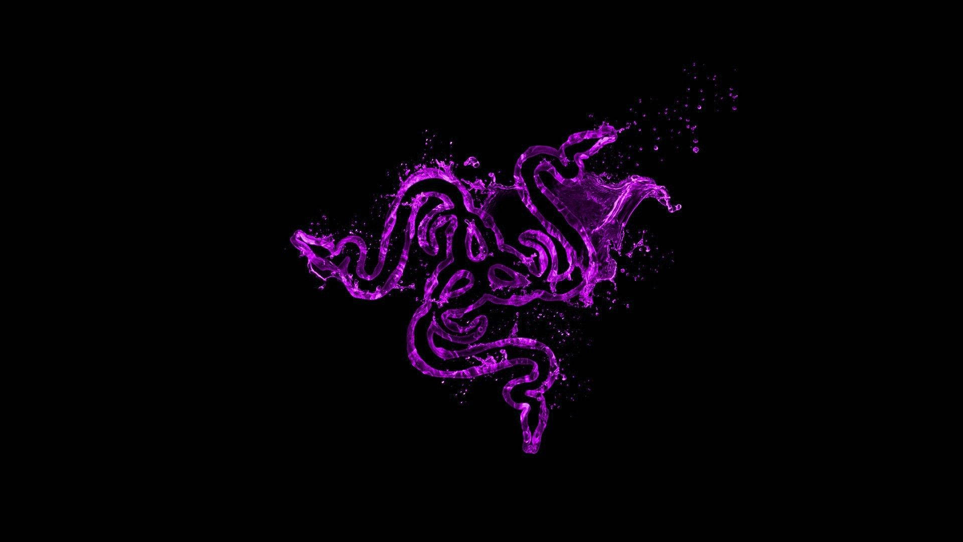 Purple Gaming Razer Official Logo Desktop Background