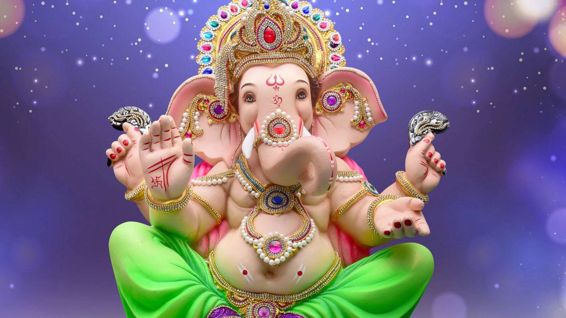 Purple Ganesh Full Hd Background