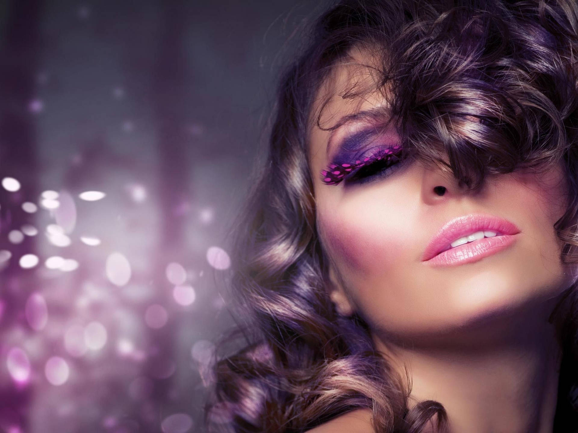 Purple Glam Makeup Background