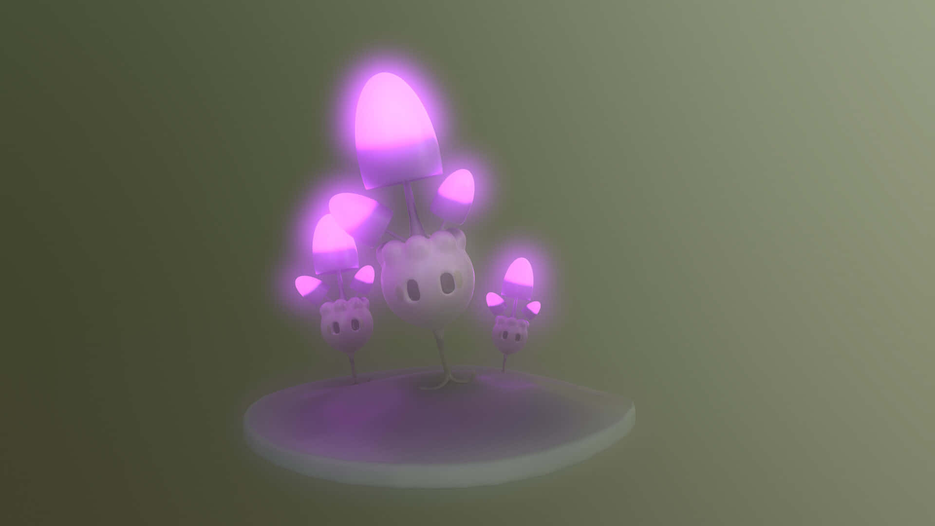 Purple Glowing Morelull Background