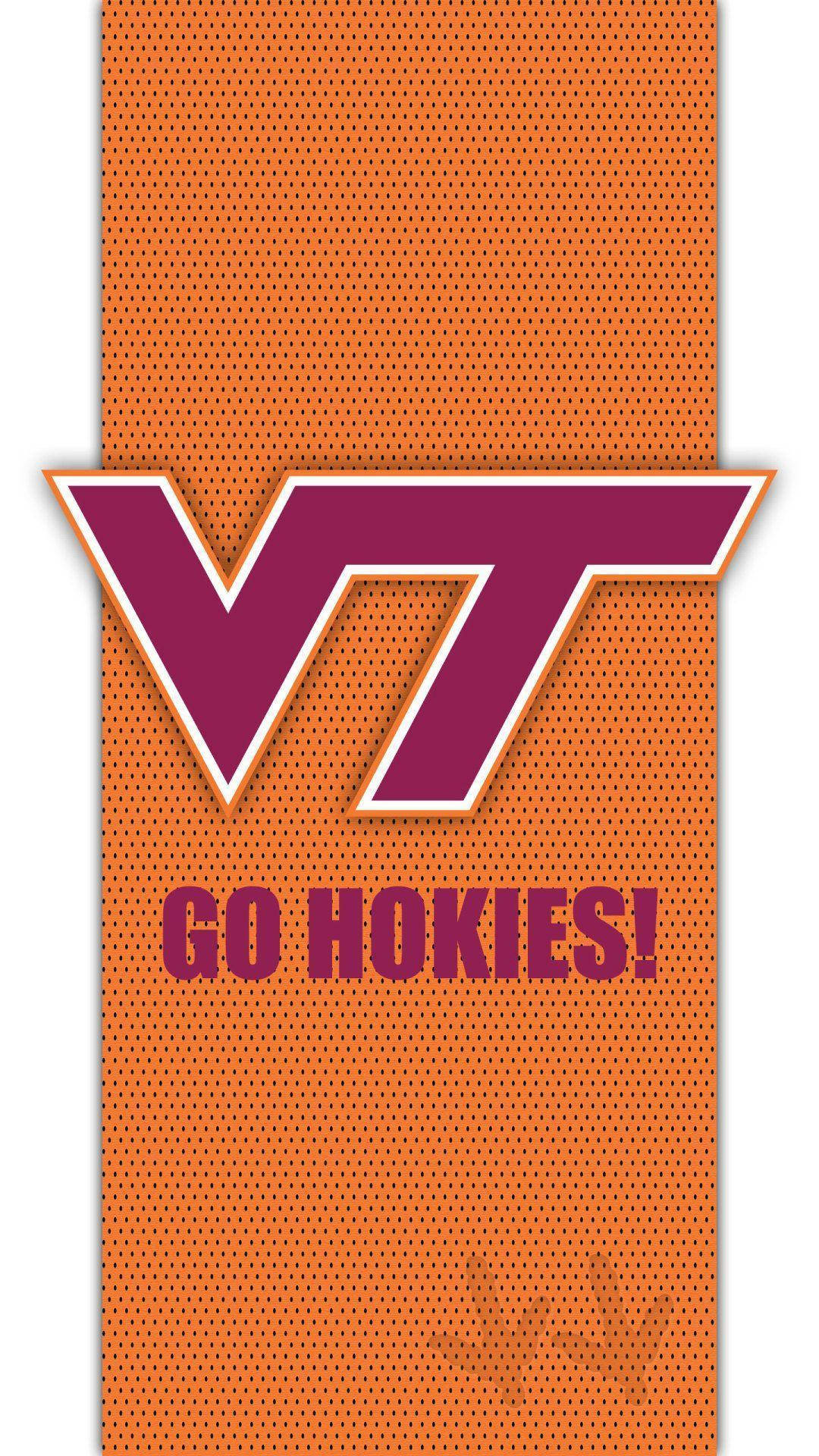 Purple Go Hokies Virginia Tech Logo Background