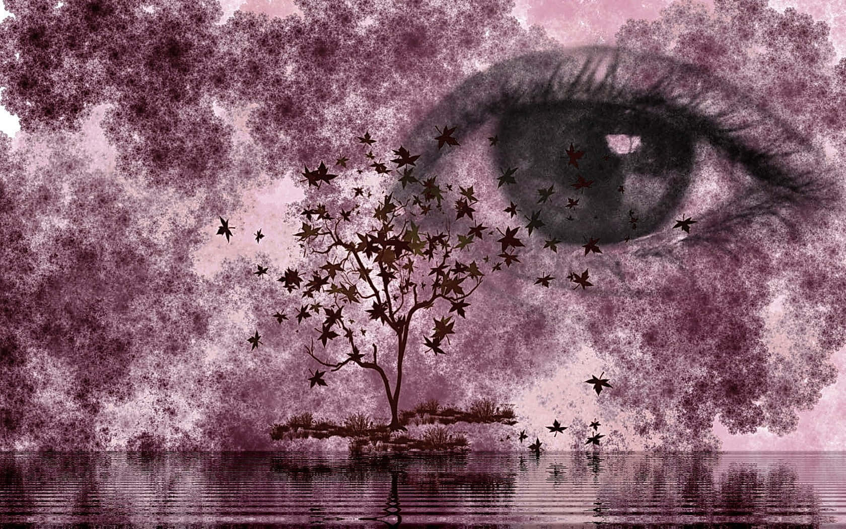 Purple Gothic Eye Background
