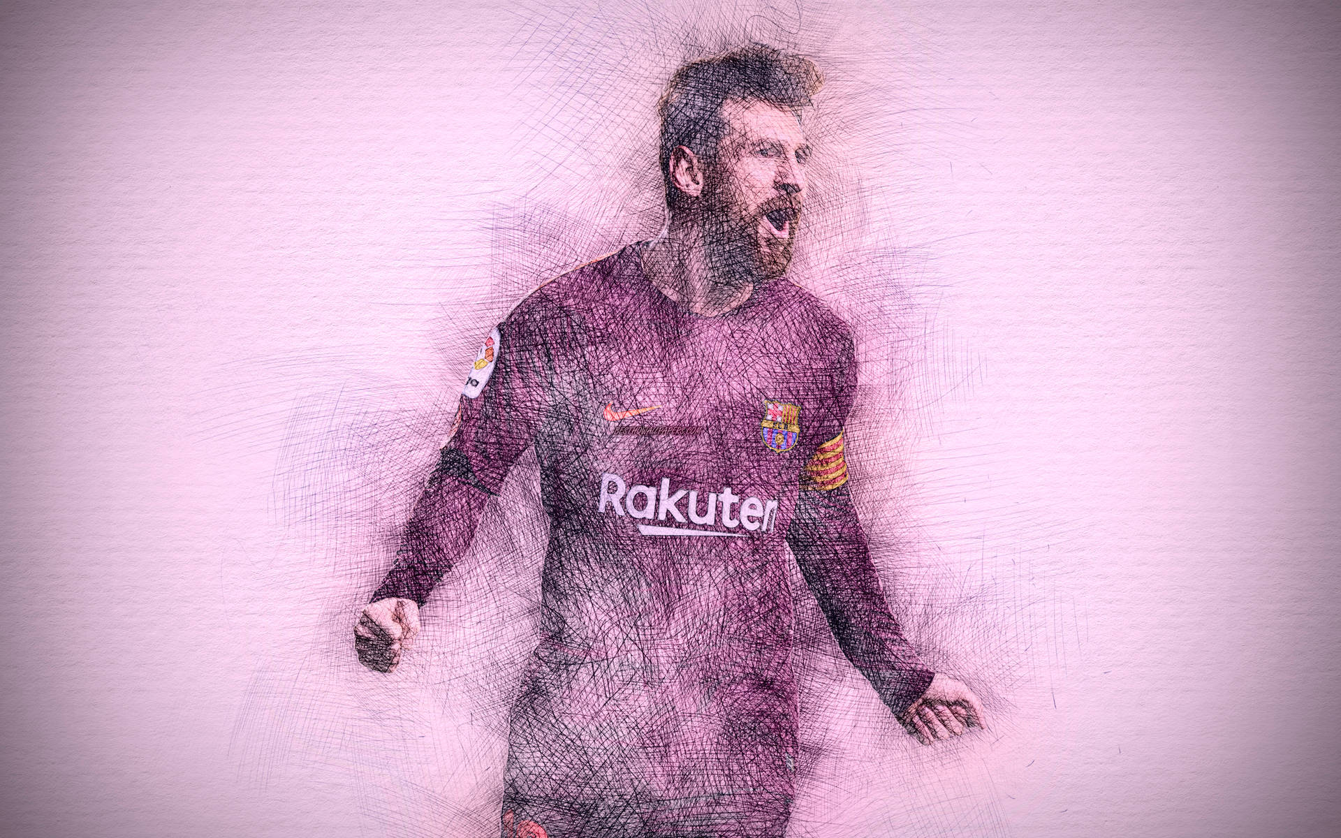 Purple Graphic Lionel Messi 2020 Background