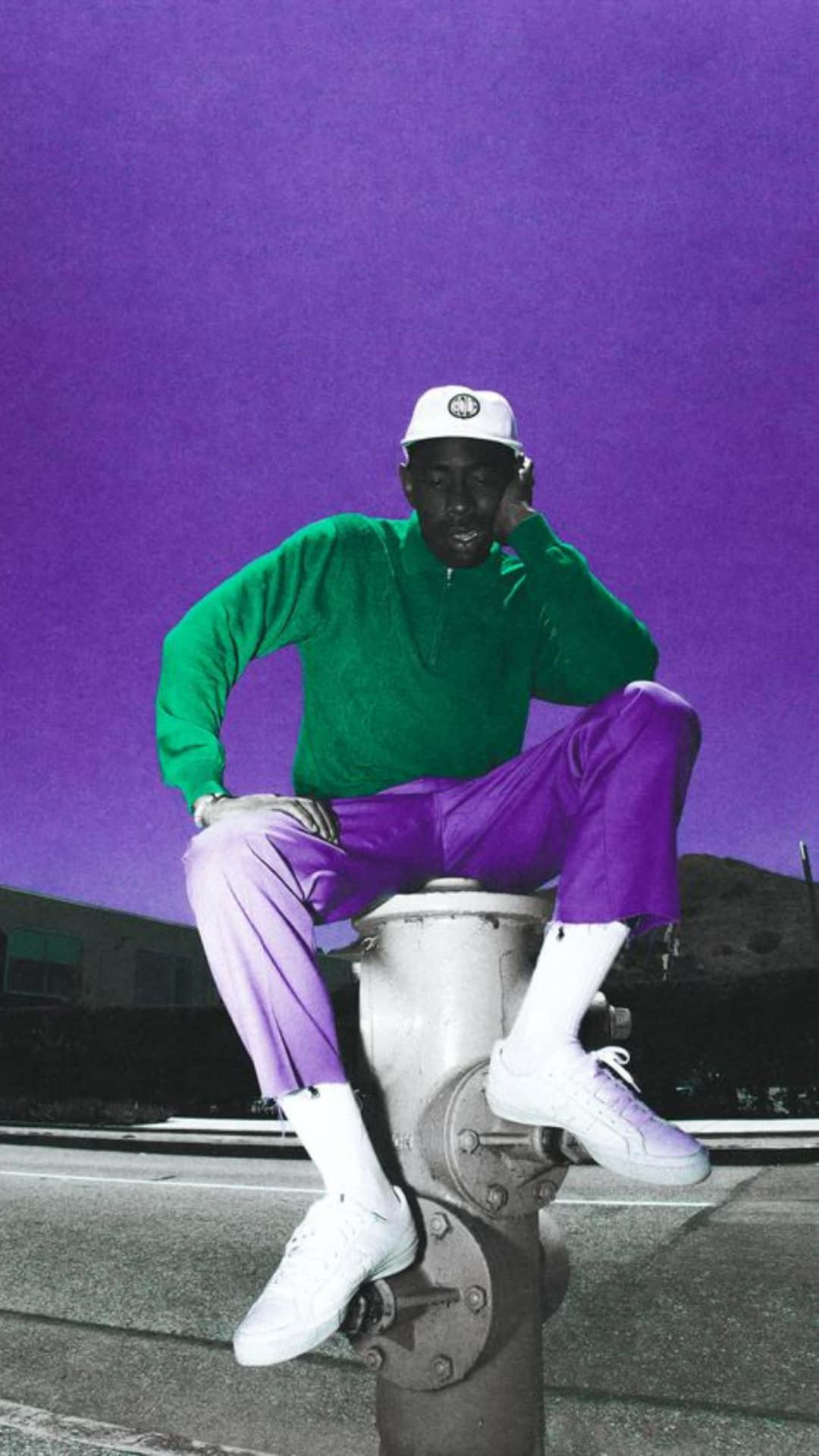 Purple Green Tyler The Creator Pfp Background