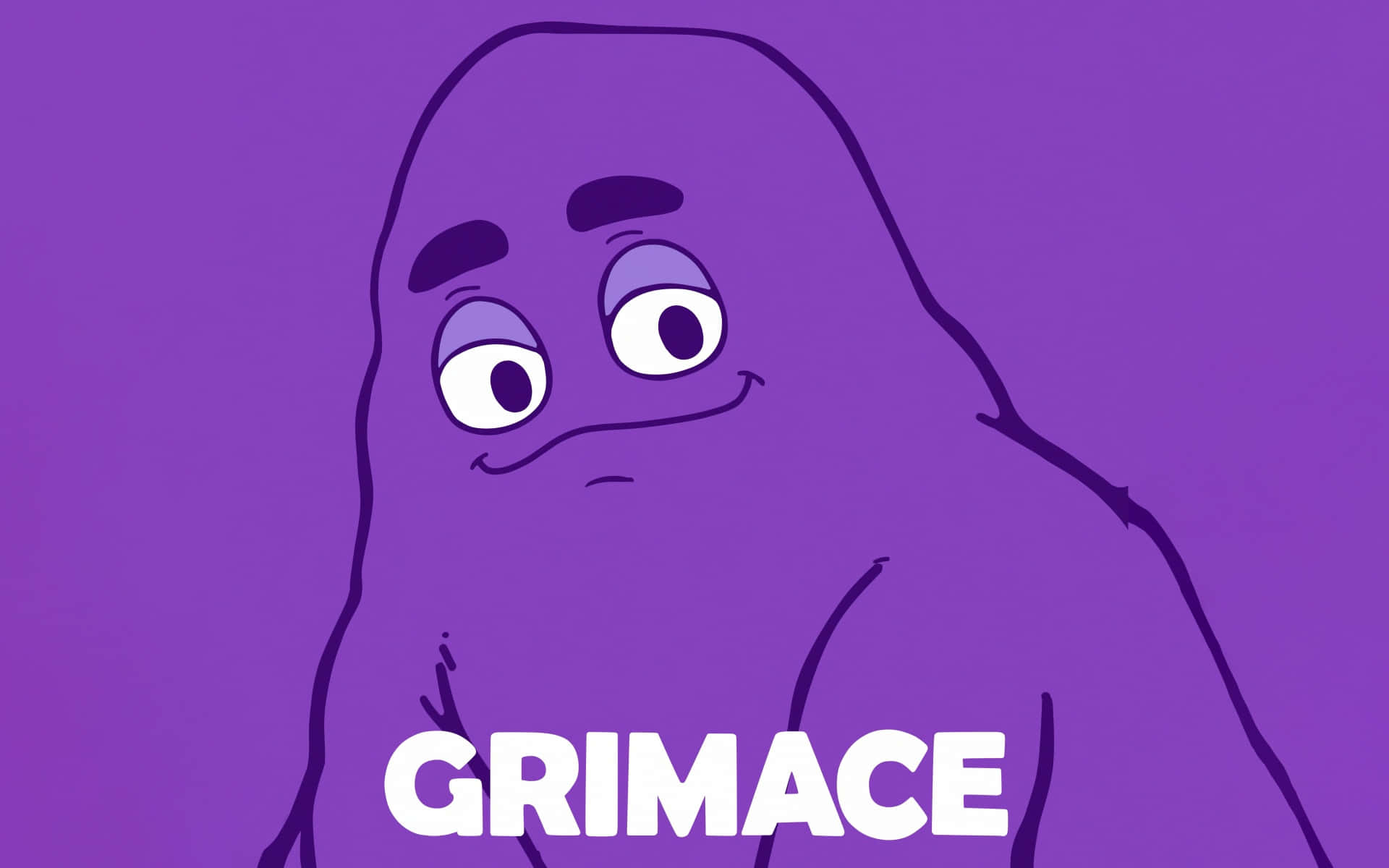 Purple Grimace Cartoon Character Background