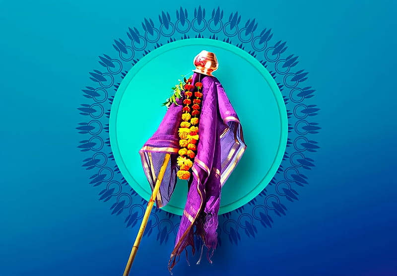 Purple Gudi Padwa Showpiece Background