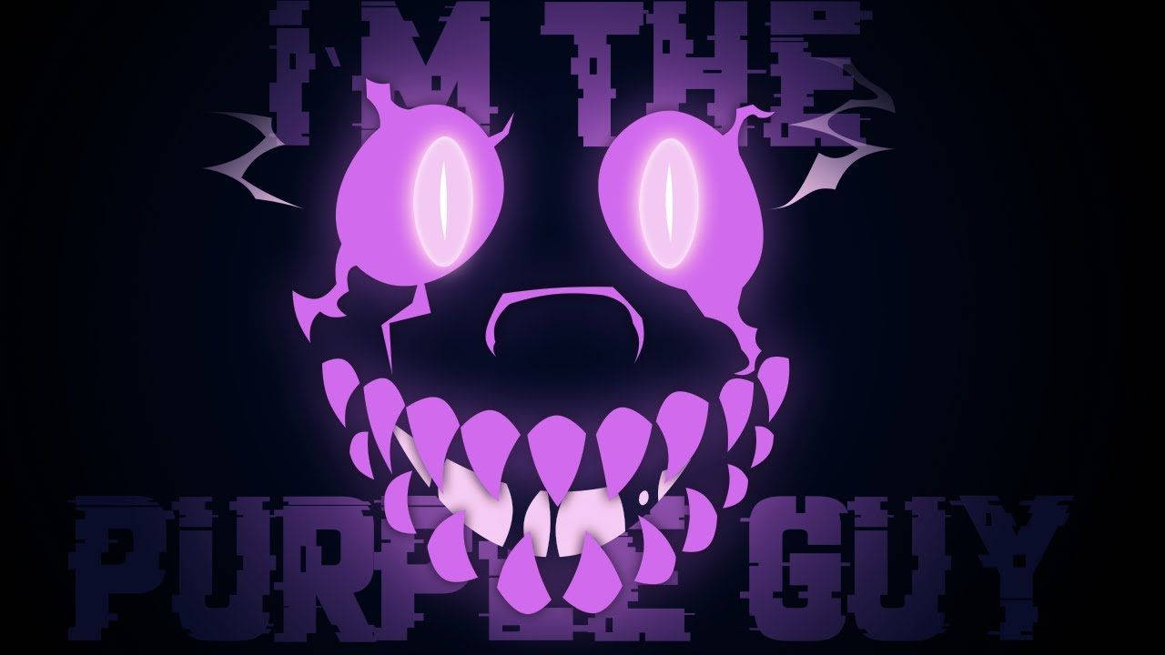 Purple Guy Neon Face Background