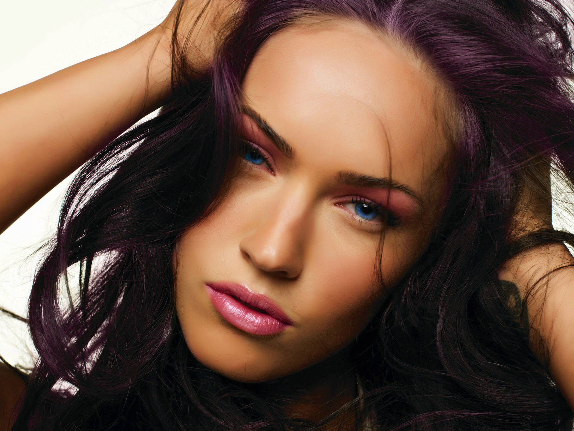 Purple-haired Megan Fox Hd Background