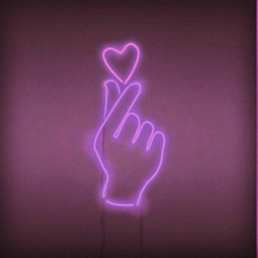 Purple Hand Heart