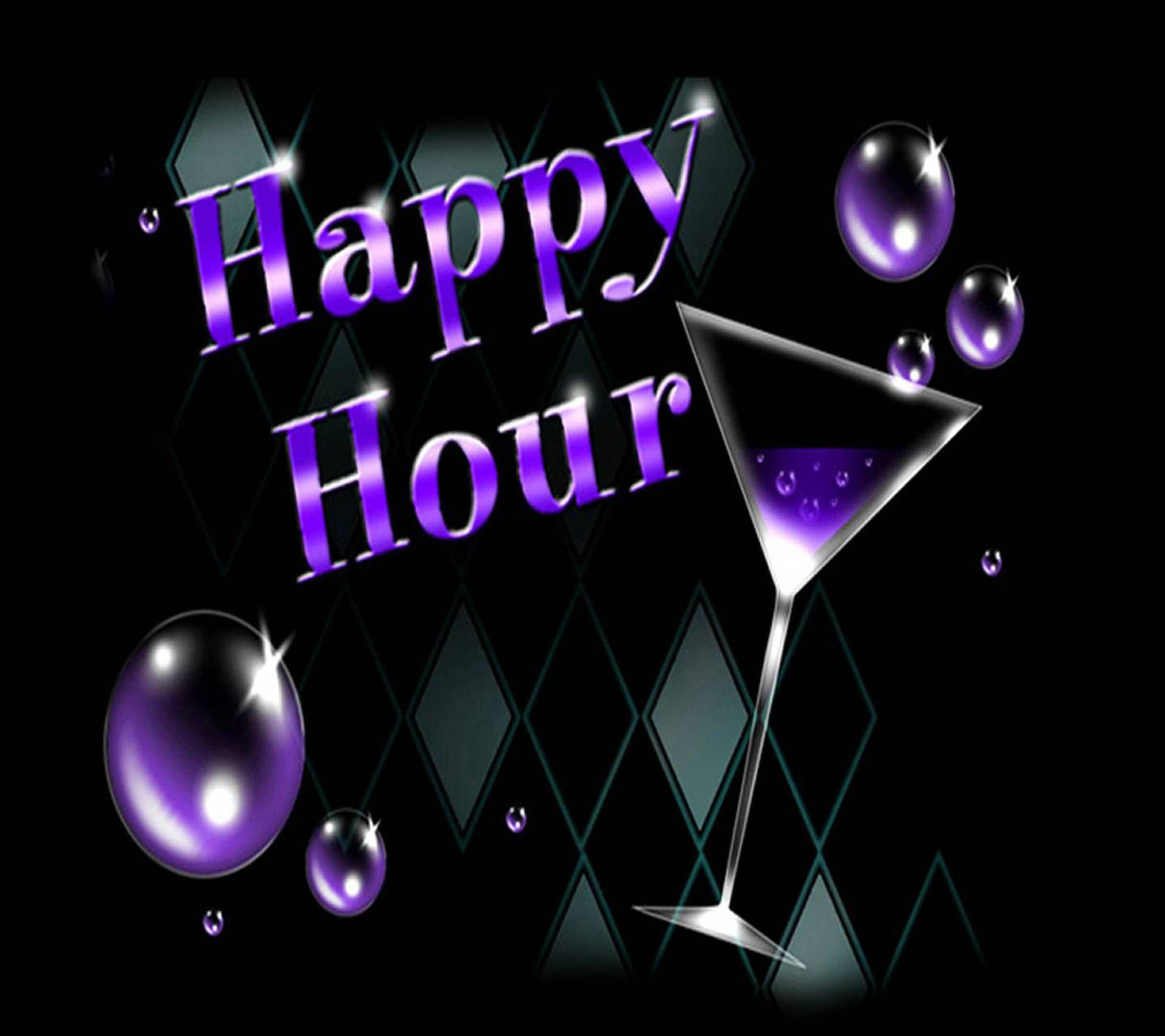 Purple Happy Hour Art Background