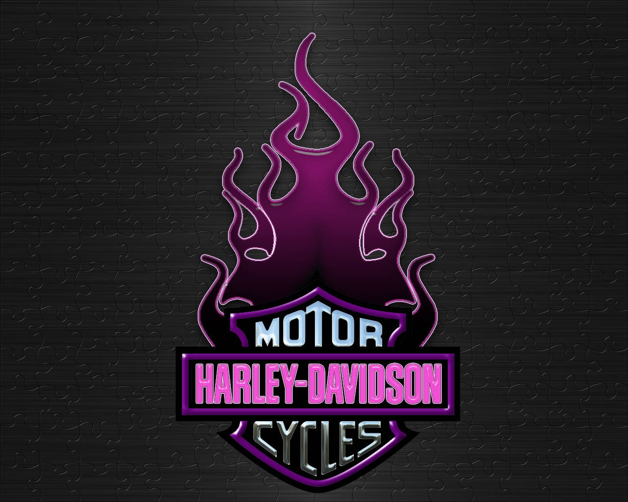 Purple Harley Davidson Logo