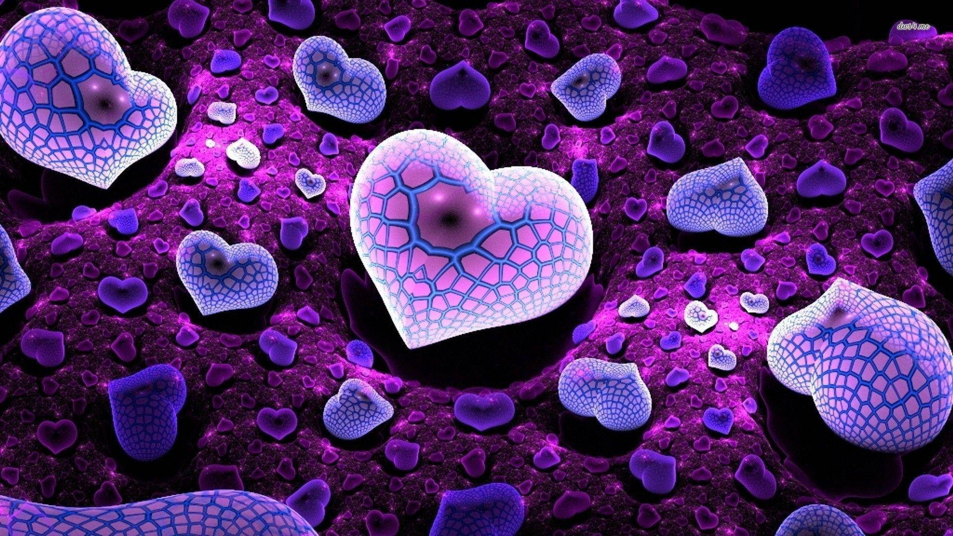 Purple Heart Hexagonal Shape