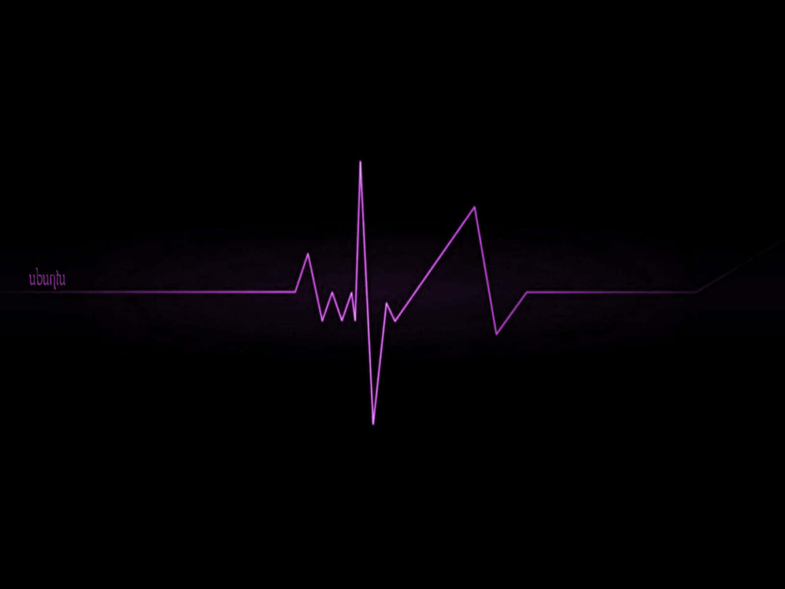 Purple Heartbeat Ubuntu Wallpaper Background