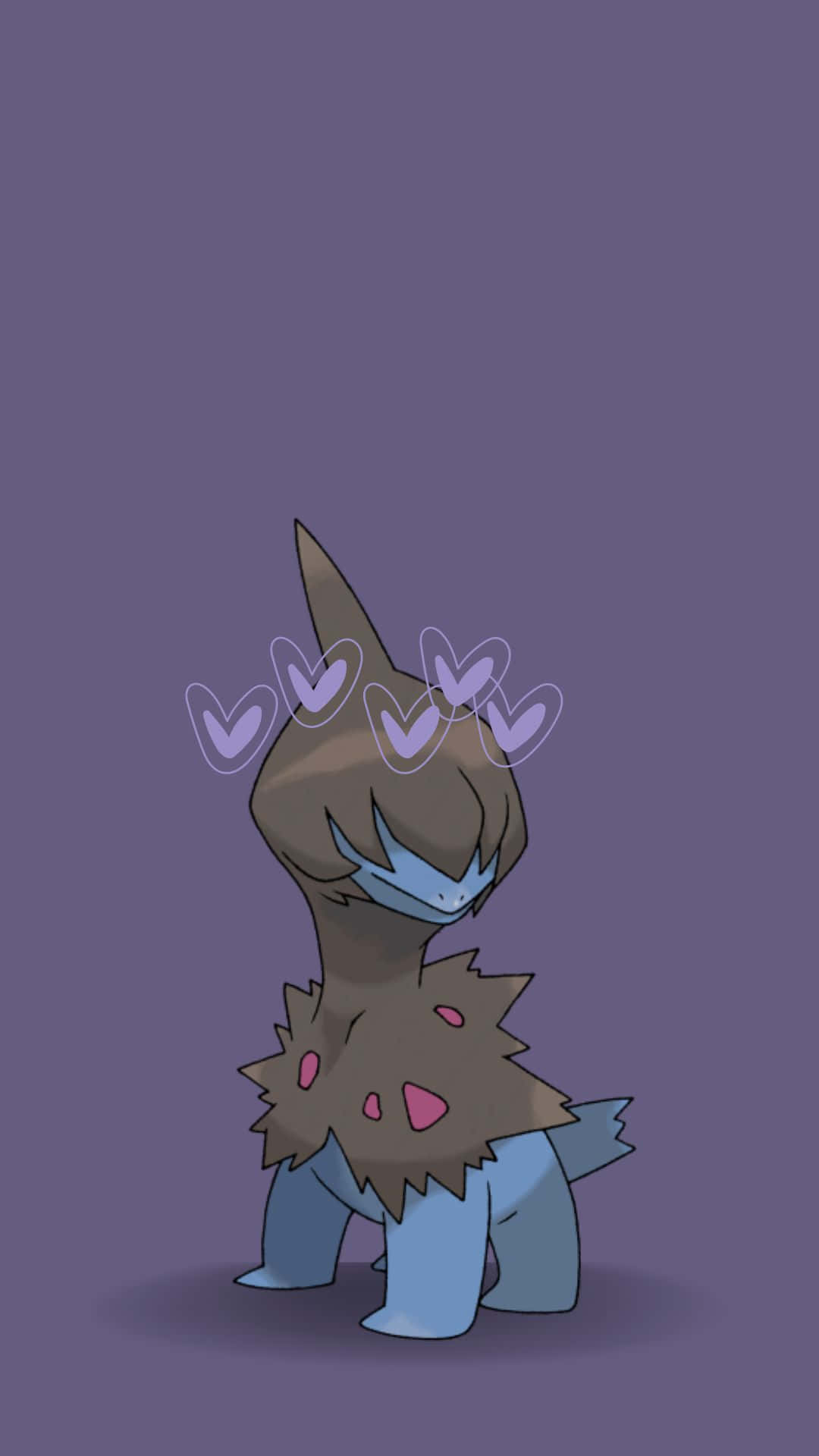 Purple Hearts Deino Background