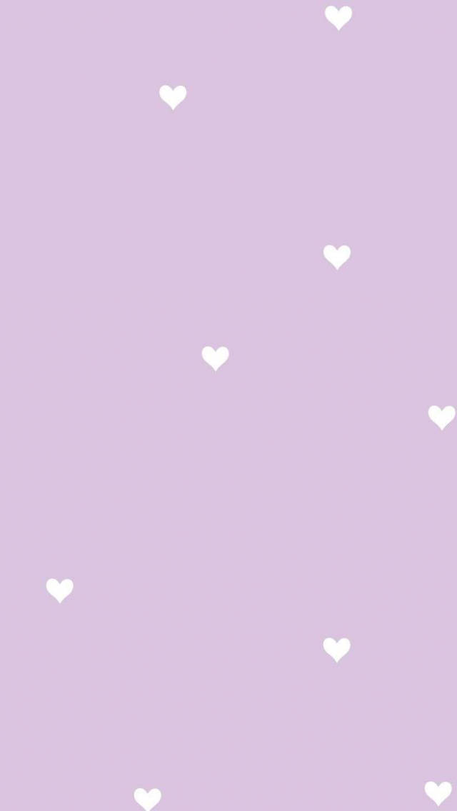Purple Hearts Pastel Aesthetic Background