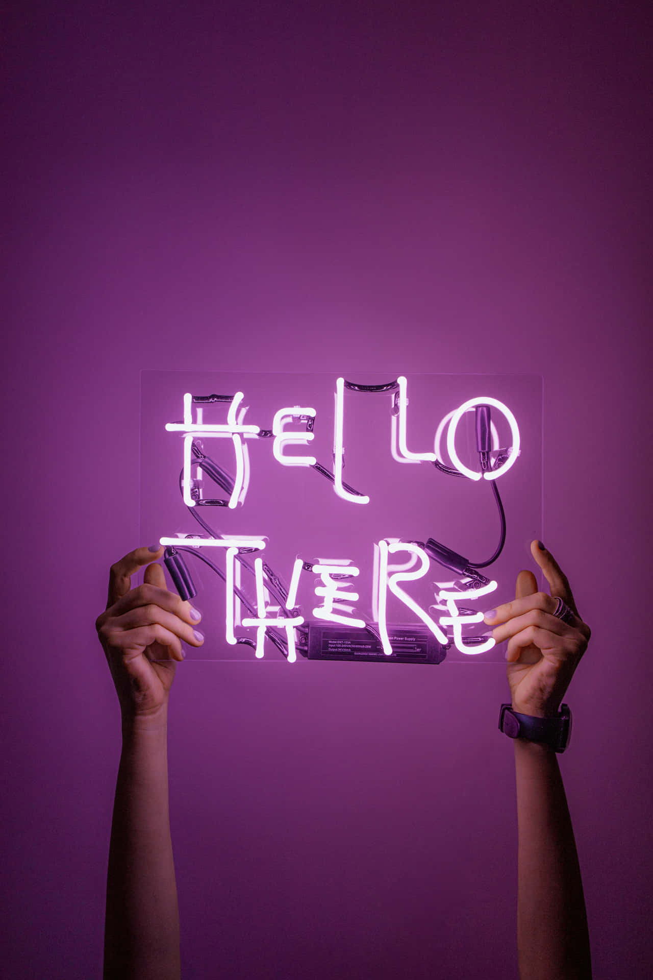 Purple Hello There Text Background Background