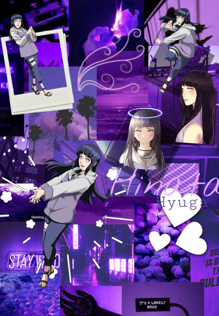 Purple Images Aesthetic Hinata Collage