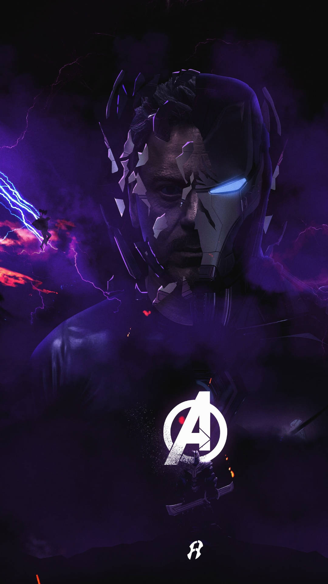 Purple Iron Man Android Background