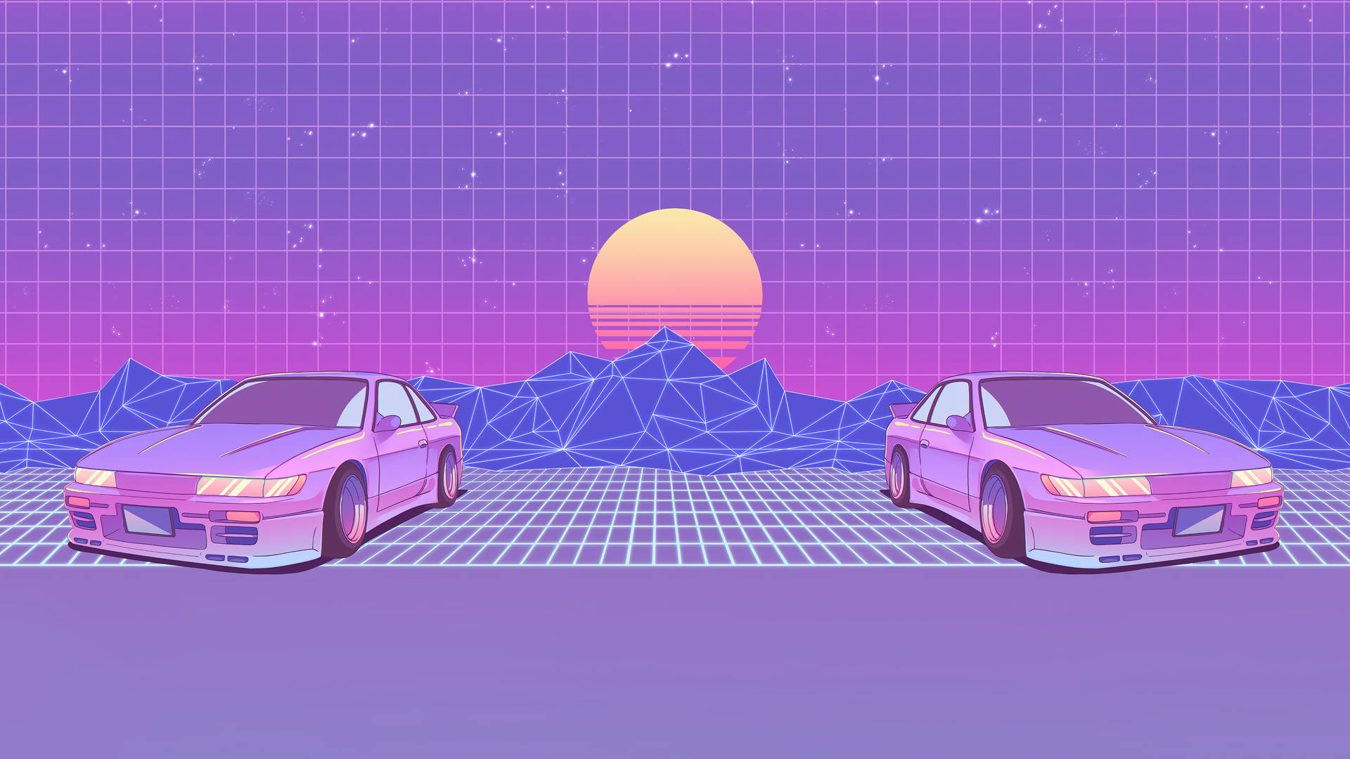 Purple Jdm Car Aesthetic Background