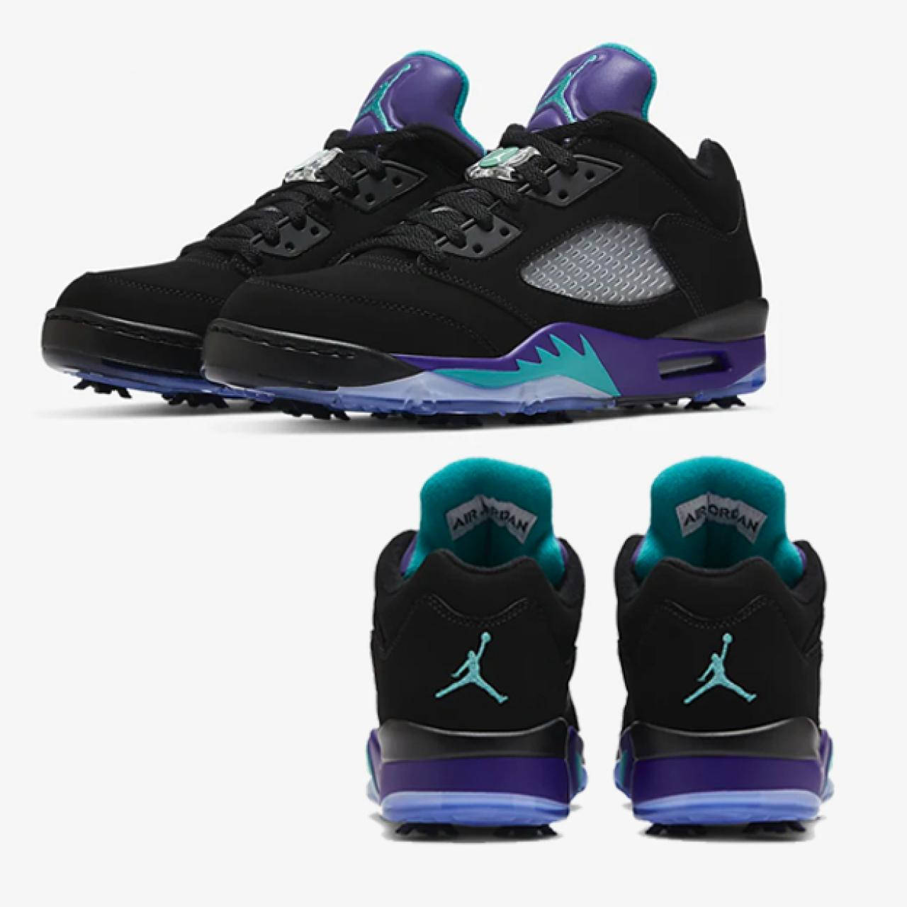 Purple Jordan Back View Background