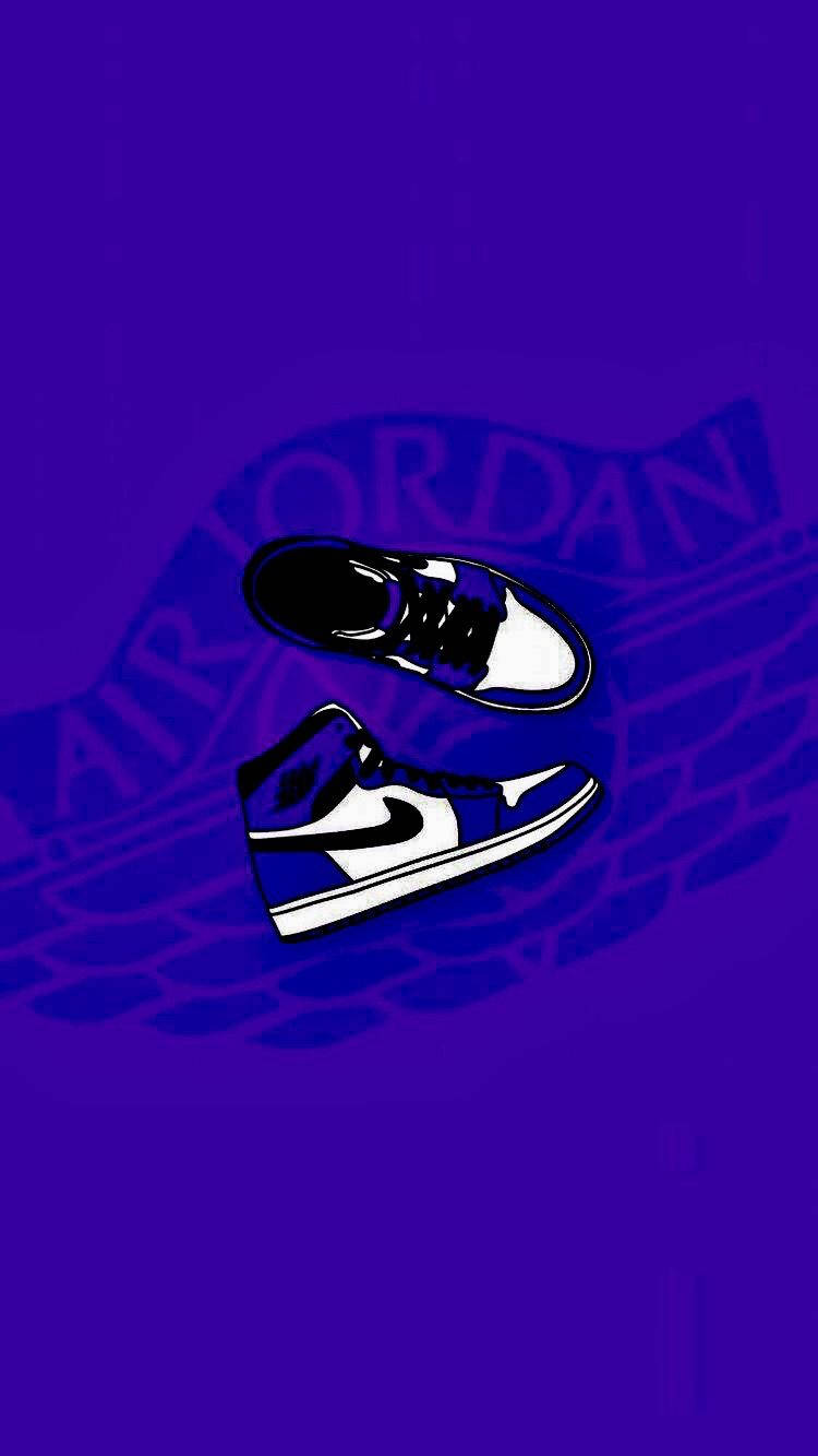 Purple Jordan Blue Nike Background