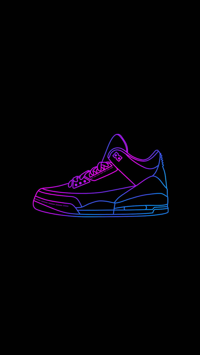 Purple Jordan Minimalist Neon Background