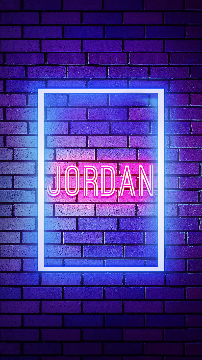 Purple Jordan Neon Art Background