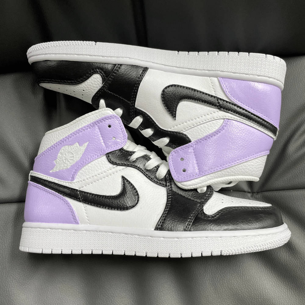 Purple Jordan On Surface Background