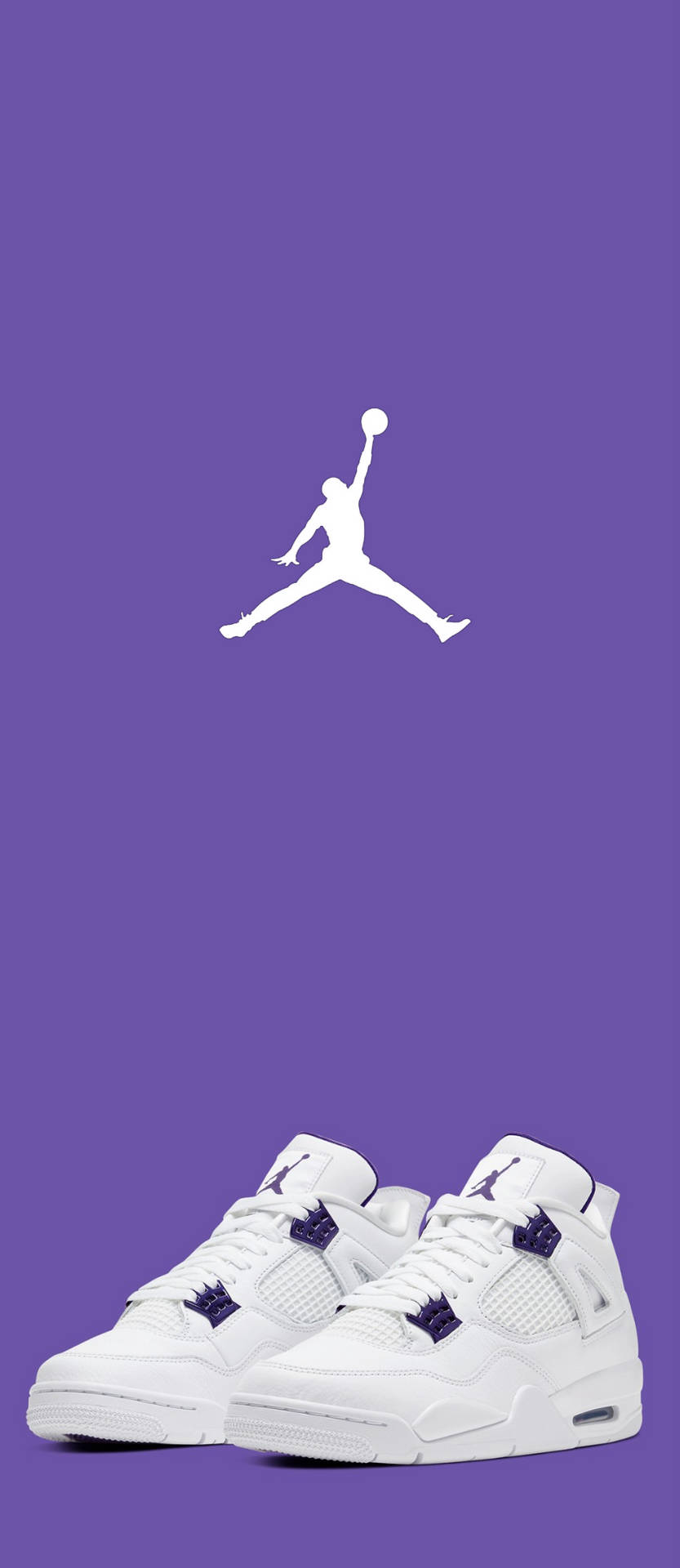 Purple Jordan Silhouette Shoes Background