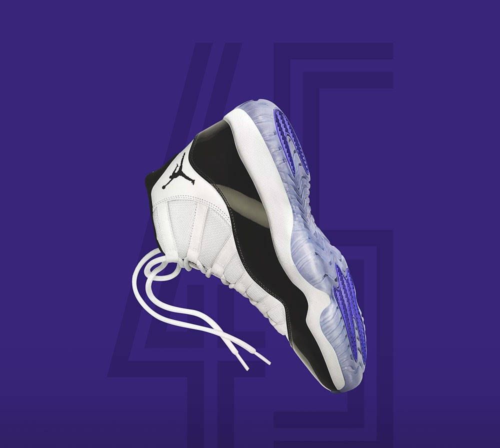 Purple Jordan Upside Down Background