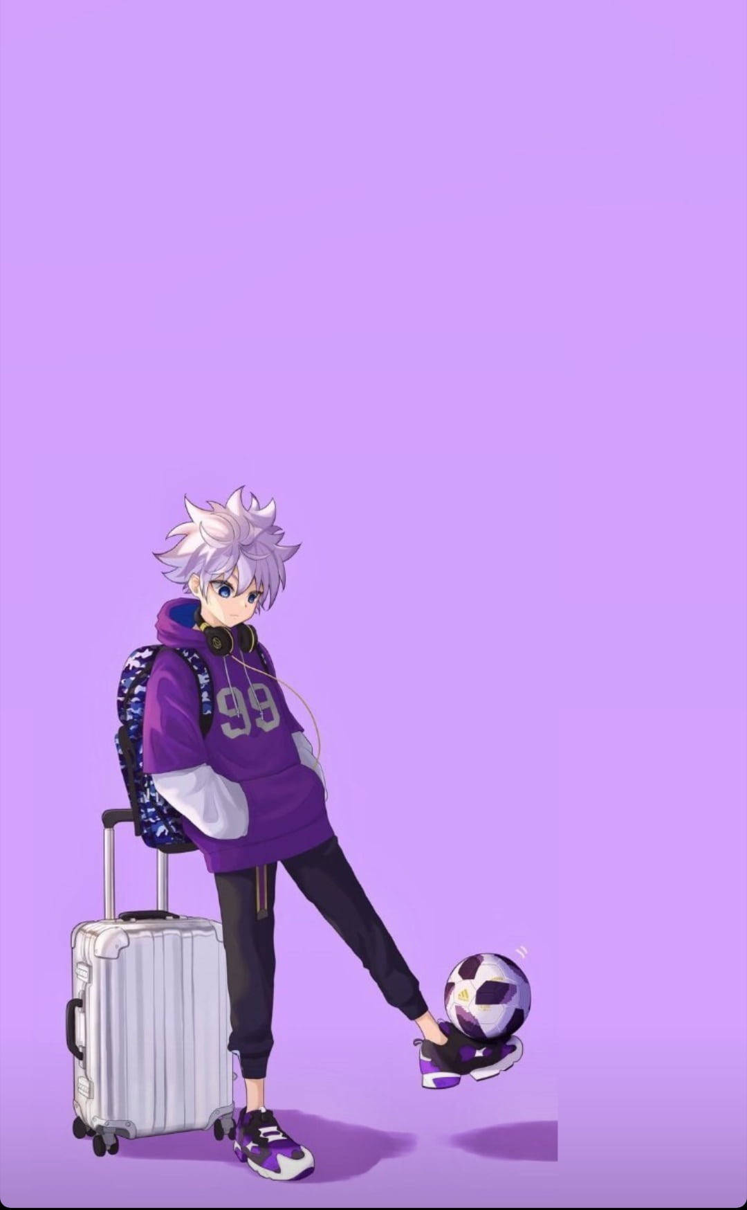 Purple Killua Iphone Background