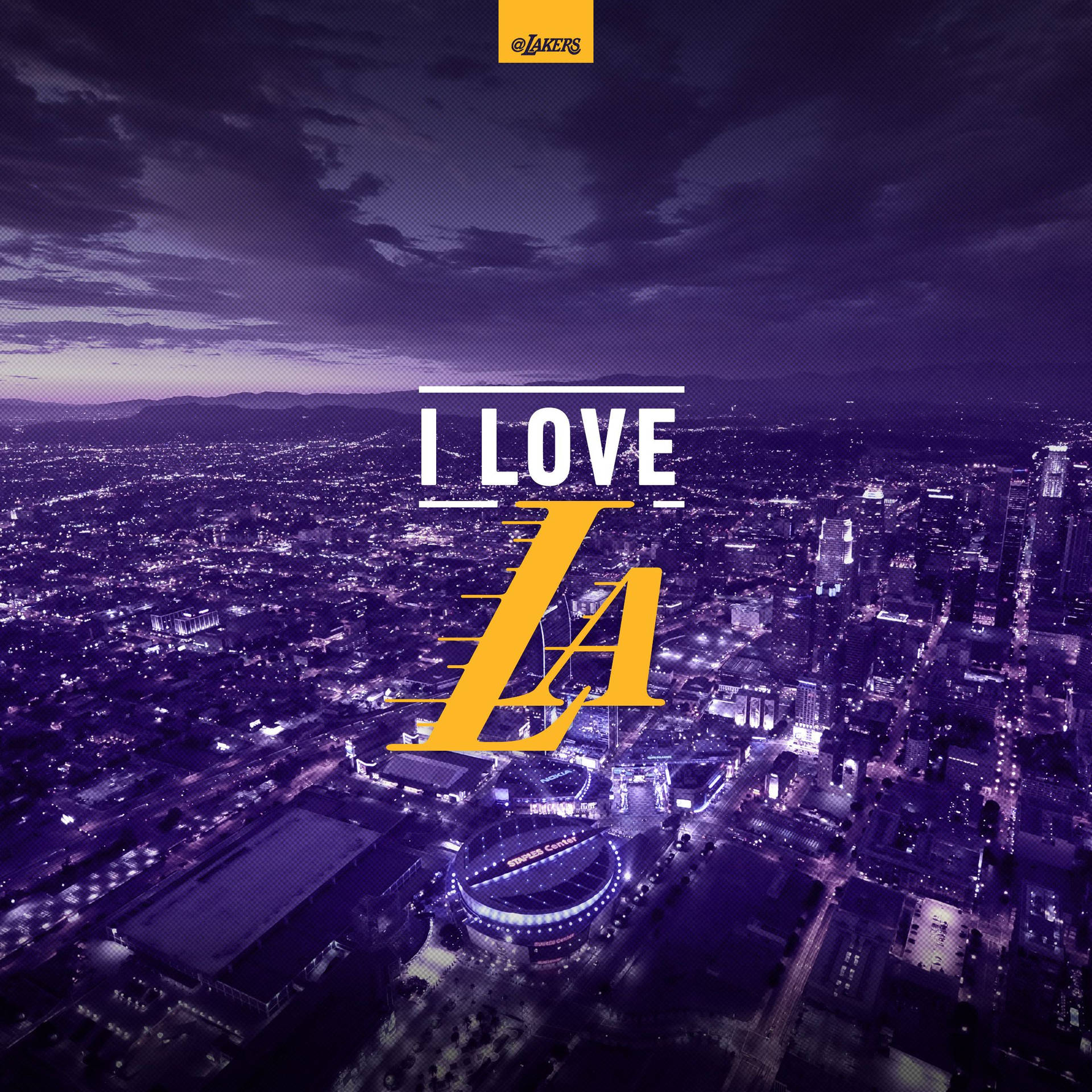 Purple Lakers I Love La Background