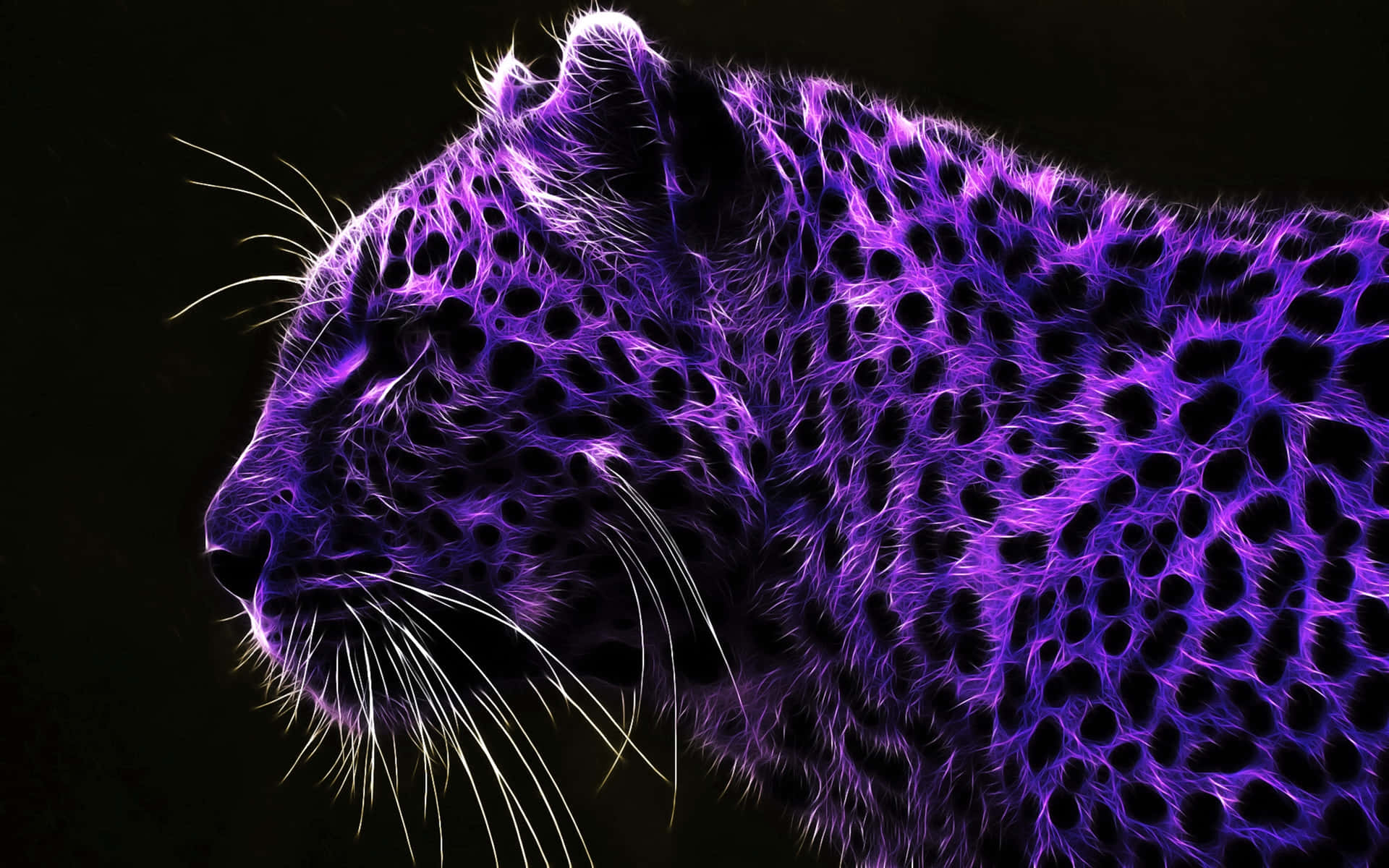 Purple Landscape Cool Jungle Leopard Background