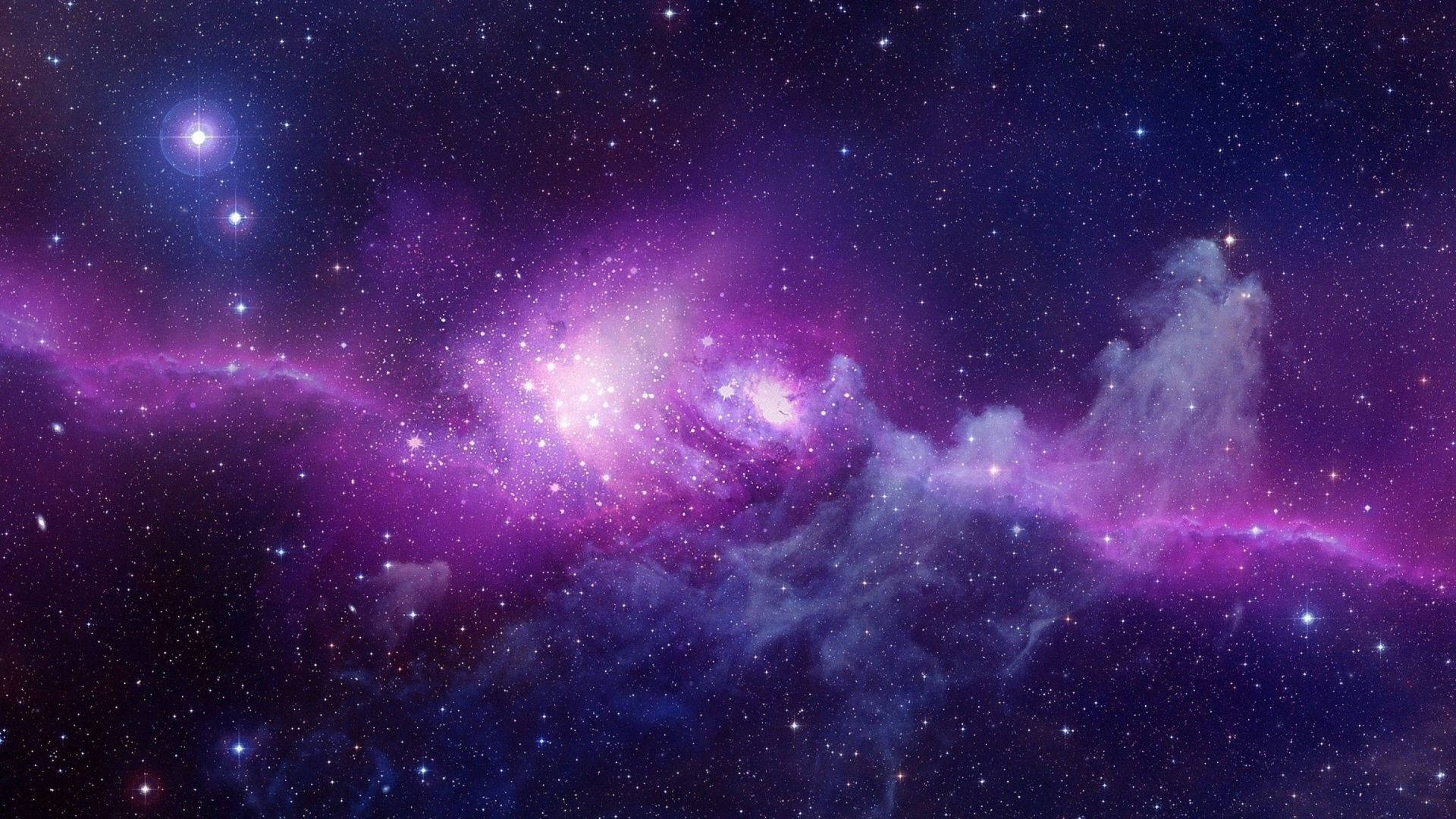 Purple Light In Galaxy Background Background