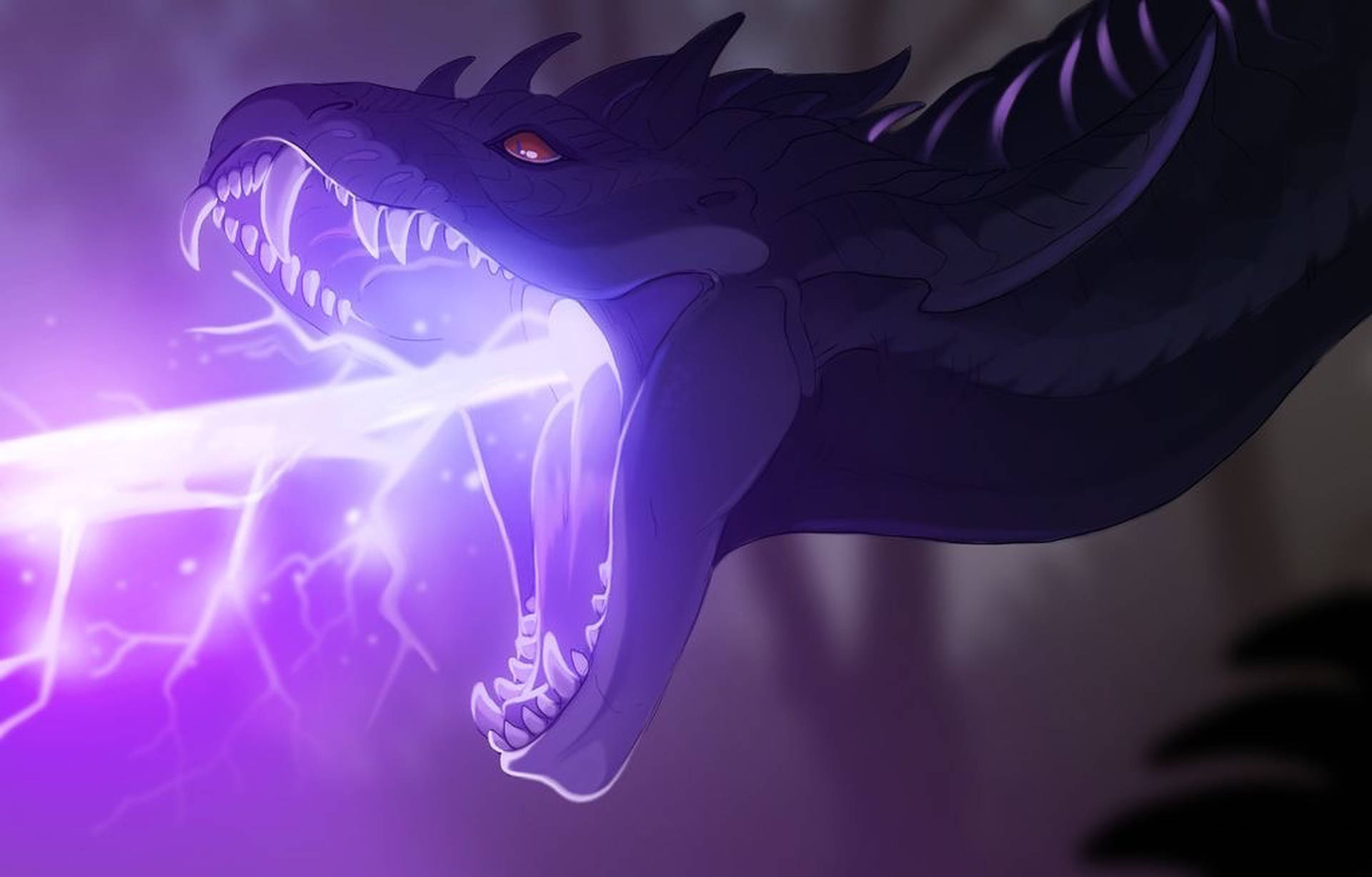 Purple Lightning Dragon Background