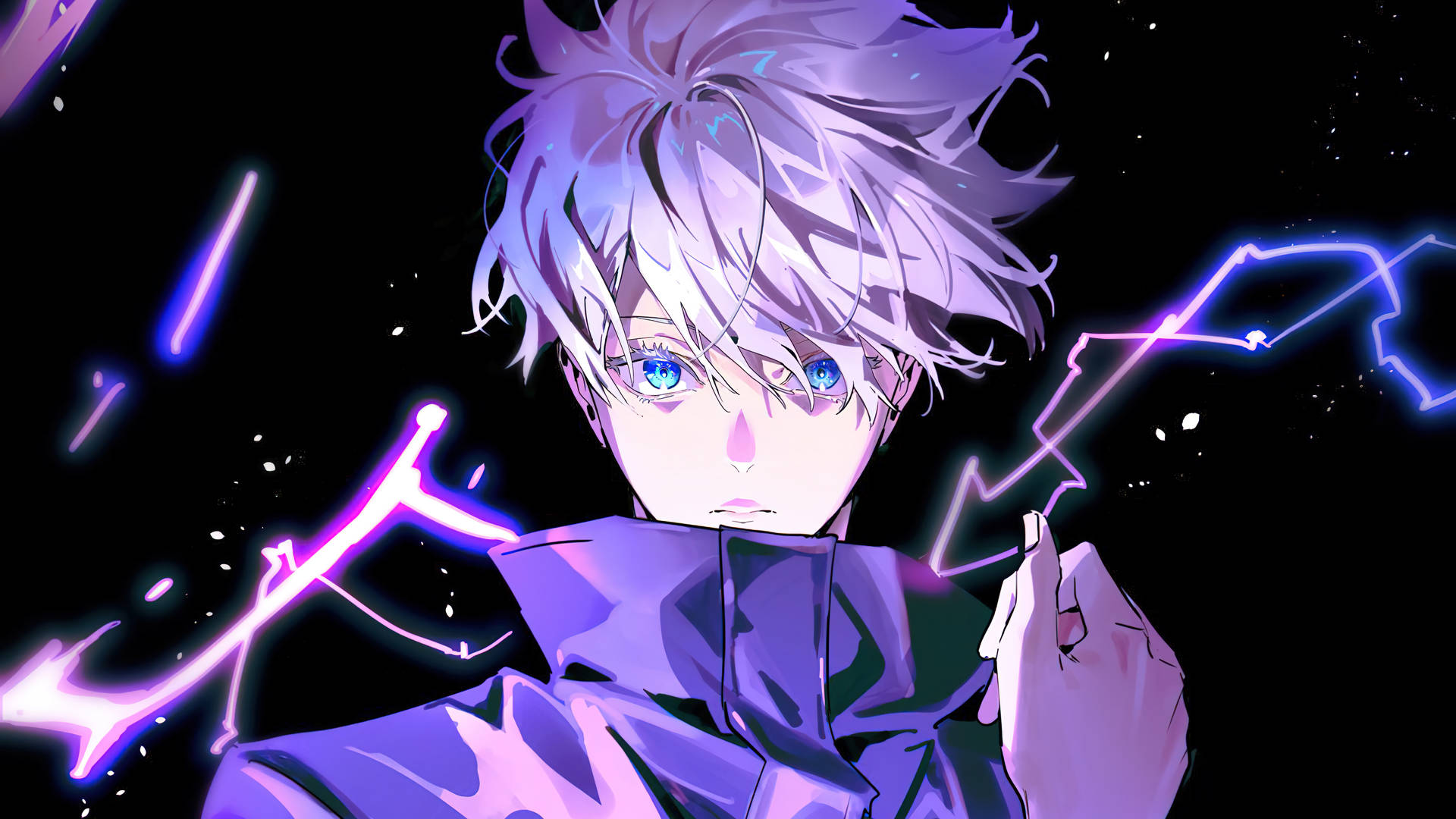 Purple Lightning Gojo Satoru Background