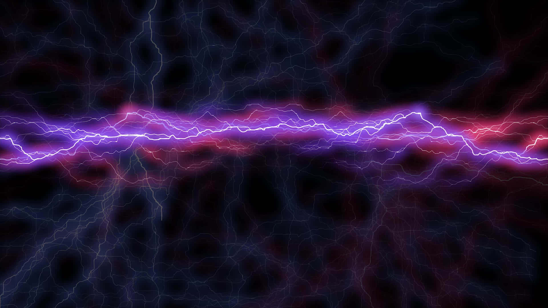 Purple Lightning In Darkness Background