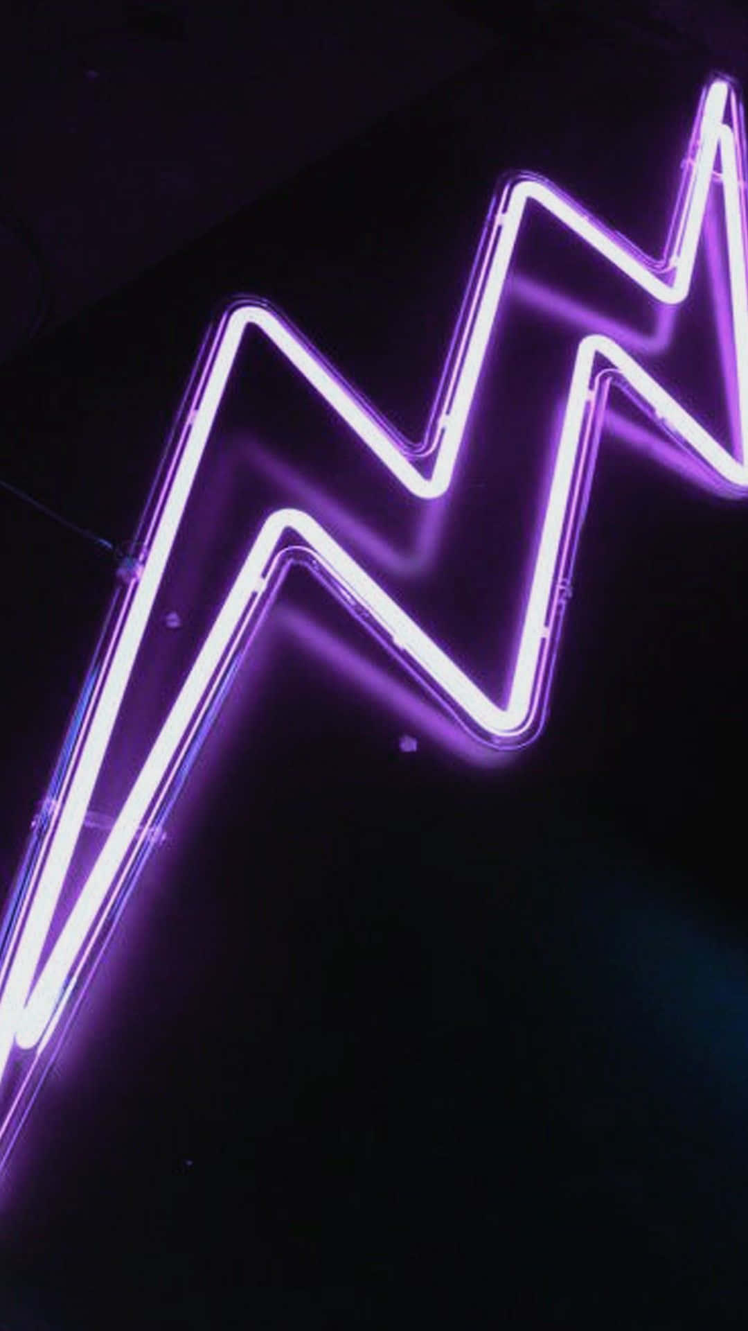 Purple Lightning Neon Sign